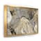 Designart - Painted Gold Stone - Cabin & Lodge Canvas in Gold Frame